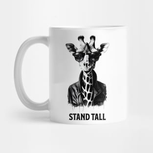 Stand Tall and Believe in Yourself - Eye-Catching Giraffe with Shades Mug